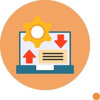 Agile Flat Long Shadow Style Icon vector