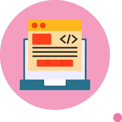 Programming Flat Long Shadow Style Icon