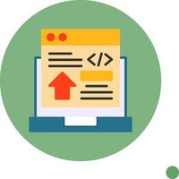 Frontend Development Flat Long Shadow Style Icon vector