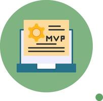 MVP Flat Long Shadow Style Icon vector