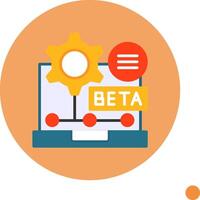 Beta Flat Long Shadow Style Icon vector