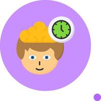 Time Flat Long Shadow Style Icon vector