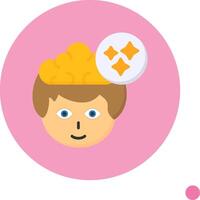 Imagination Flat Long Shadow Style Icon vector