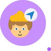 Send Flat Style Icon vector