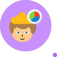 Analytics Flat Long Shadow Style Icon vector