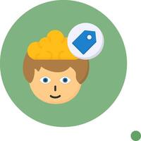 Tag Flat Long Shadow Style Icon vector