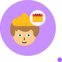 Calendar Flat Long Shadow Style Icon vector