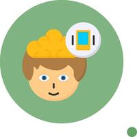 Vibrate Flat Long Shadow Style Icon vector