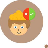 Decision Flat Long Shadow Style Icon vector