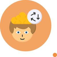 Confused Flat Long Shadow Style Icon vector