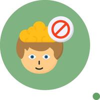 Ban Flat Long Shadow Style Icon vector