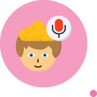 Microphone Flat Long Shadow Style Icon vector