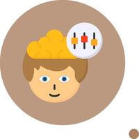 Setting Flat Long Shadow Style Icon vector