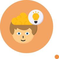 Idea Flat Long Shadow Style Icon vector