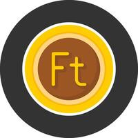Hungarian Forint Sign Flat Grey Circle Style Icon vector