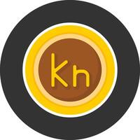 Croatian Kuna Sign Flat Grey Circle Style Icon vector