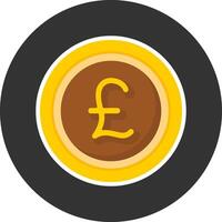 British Pound Sterling Sign Flat Grey Circle Style Icon vector
