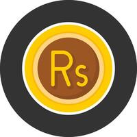 Pakistani rupee Sign Flat Grey Circle Style Icon vector