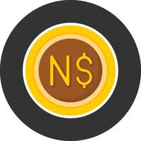 Kiribati Dollar Sign Flat Grey Circle Style Icon vector