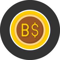 Brunei Dollar Sign Flat Grey Circle Style Icon vector