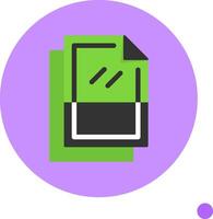Copy Document Flat Long Shadow Style Icon vector