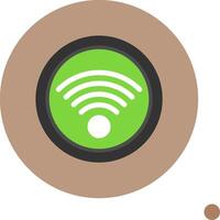 Wifi Flat Long Shadow Style Icon vector