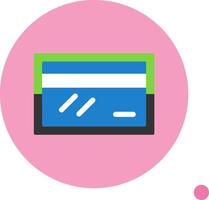 Credit Card Flat Long Shadow Style Icon vector