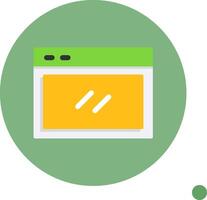 Website Flat Long Shadow Style Icon vector