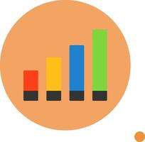 Signal strength Flat Long Shadow Style Icon vector