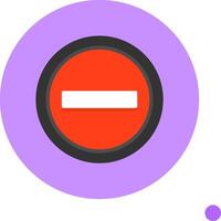 Remove Flat Long Shadow Style Icon vector