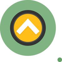 Chevron Up Flat Long Shadow Style Icon vector