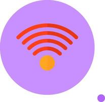 Wifi Signal Flat Long Shadow Style Icon vector