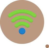 Wifi Signals Flat Long Shadow Style Icon vector