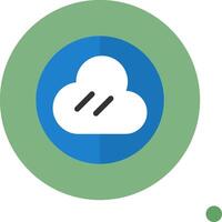Cloud Sliped Slip Style Icon vector
