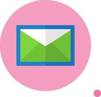 Email Flat Long Shadow Style Icon vector