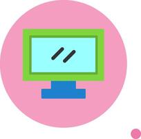 LCD Flat Long Shadow Style Icon vector