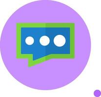 Message Flat Long Shadow Style Icon vector