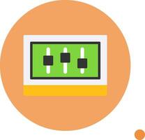 Setting Flat Long Shadow Style Icon vector