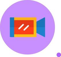 Camera Flat Long Shadow Style Icon vector