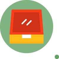 File Drawer Flat Long Shadow Style Icon vector