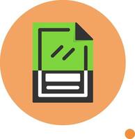 File Flat Long Shadow Style Icon vector