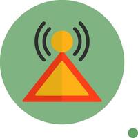 Brodcast Flat Long Shadow Style Icon vector