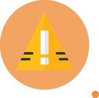 Exclamation mark Flat Long Shadow Style Icon vector