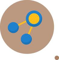 Share Flat Long Shadow Style Icon vector