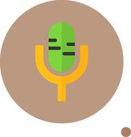Microphone Flat Long Shadow Style Icon vector