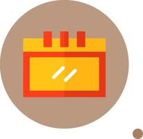 Calender Flat Long Shadow Style Icon vector