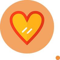 Heart Flat Long Shadow Style Icon vector