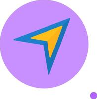 Send Flat Long Shadow Style Icon vector