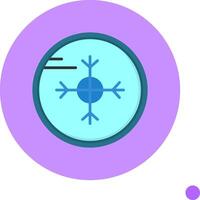 Snowflake Flat Long Shadow Style Icon vector