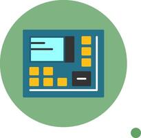ATM Flat Long Shadow Style Icon vector